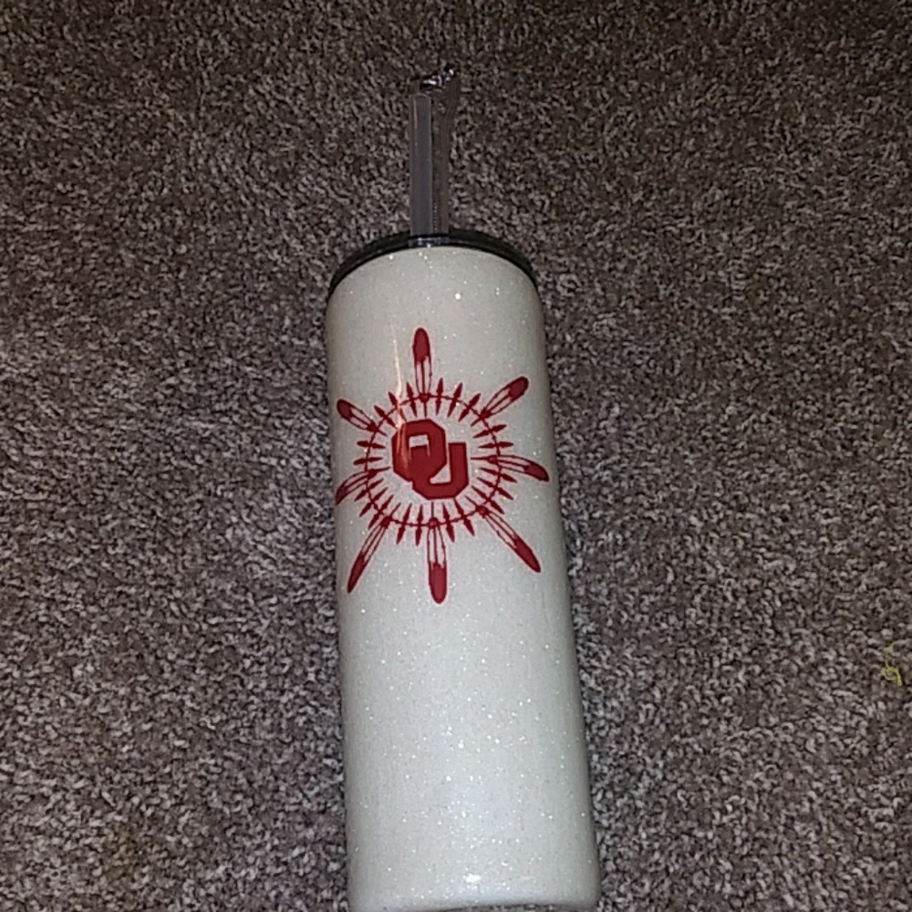 20oz Oklahoma university tumbler